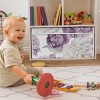 Sweet Jojo Designs Girl Fabric Storage Toy Bin Peony Floral Garden Lavender Purple and Ivory - 3 of 4