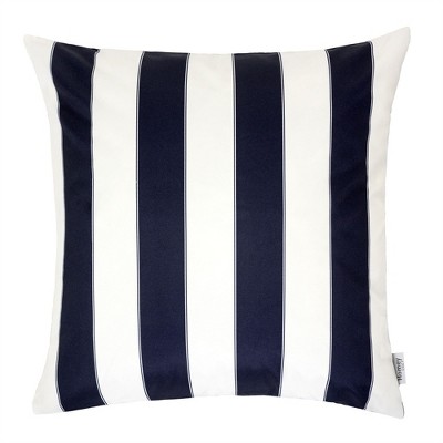 Tramull Horizon Stripe Pillow 20x20 Inches, Indoor Outdoor Decorative Pillow Cover, Water Resistant Solarium Polyester