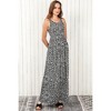 Amaryllis Women's Sleeveless Maxi Dress Scoop Neck Flowy Silhouette Allover Print Lightweight Casual Dress with Pockets - 2 of 4