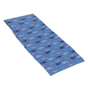 Everything Kids Shark, Fish, Ocean Blue and Grey Preschool Nap Pad Sheet - 1 of 4