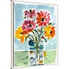 Amanti Art 23"x28" A Floral Gift by Vas Athas Framed Canvas Wall Art Print: Daisy Pattern, Modern Decor, Lithograph - 2 of 4