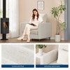 33" Beige Sofa,Supportive Armchair with Padded Seating and Lumbar Support,  Comfy Reading Chair for Bedroom, for Living Room, Small Apartment - 2 of 4