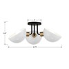 Crystorama Lighting Gigi 3 - Light Flush Mount in  Matte Black/Aged Brass - 2 of 4