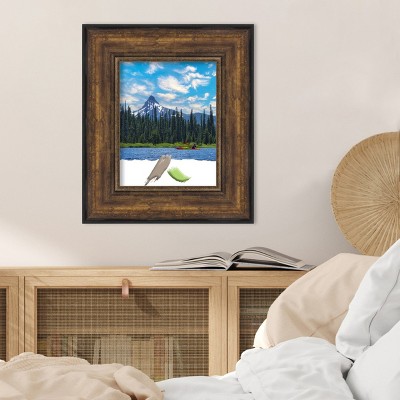 Antiqued Bronze and Black Polystyrene Rectangular Wall Frame