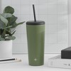 JoyJolt Vacuum Insulated Tumbler with Flip Lid and Straw Stainless Steel Tumbler for Hold/Cold Drinks Leakproof Water Bottle - 3 of 4