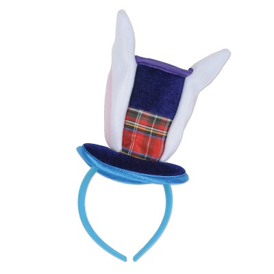 Beistle Bunny Ears & Top Hat Headband, (2/Pkg) Multicolored