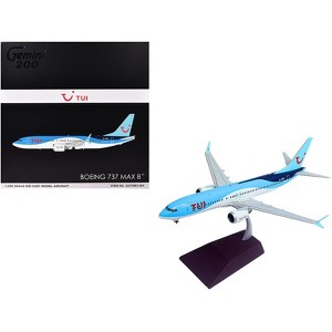 Boeing 737 MAX 8 Commercial Aircraft "TUI Airways" Blue and White "Gemini 200" 1/200 Diecast Model Airplane by GeminiJets - 1 of 4
