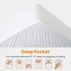 Queen Size Mattress Pad - Cooling Breathable Topper, Quilted Protector, 8 - 21 Deep Pocket, White, 60x80 Inches - 3 of 4