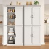 Pantry Cabinet,70" Tall Kitchen Pantry Cabinets with 2 Doors and 3 Adjustable Shelves, Freestanding Cupboard, Modern Storage Cabinet - 3 of 4
