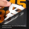 Unique Bargains Reflective Mailbox Numbers Sticker 8.3 Inch Height 0 - 9 Vinyl Self-Adhesive Address Number Yellow 4 Set - 4 of 4