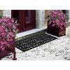 A1HC Indoor Outdoor Floor Mat 18x48, Natural Rubber Entryway Doormat, Dirt Shoe Scraper Floormat - Black - 3 of 4