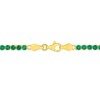 EVERLY JEWELRY | Yellow Plated Sterling Silver 4 3/5 CT TGW Created Emerald Bracelet With Chain, 7.25-inch - 4 of 4