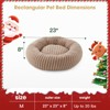 JOEJOY Round Dog Bed with Anti-Slip Bottom & Removable Cover,Rabbit Fur and Teddy Fabric with Drawstrings - 2 of 4