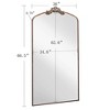 GlasFlength 36*66.5 Inch Full Length Mirrors, Traditional Baroque Arch Mirror for Entryway, Living Room, Hallway, Bathroom, Brown - 3 of 4