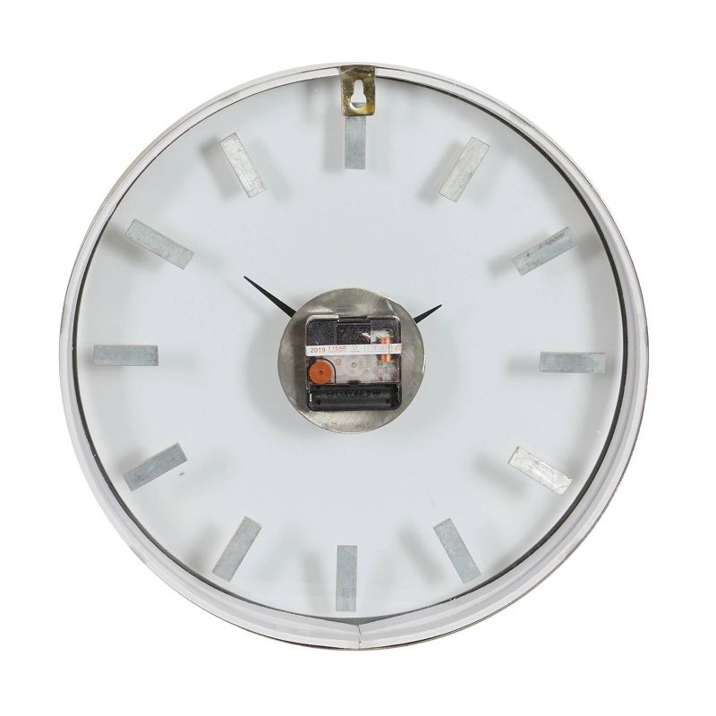 14" x 14" Round Aluminum Wall Clock with Clear Face - Olivia & May, 4 of 15