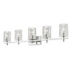 Grayson 5-Light Vanity Light - Artisan Design with Clear Glass and Inner Diffuser - 4 of 4
