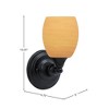 Toltec Lighting Any 1 - Light Sconce in  Matte Black with 5" Cayenne Linen Shade - 2 of 2