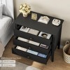 Fluted 3 Drawer Dresser, 31.5 Inch Wide Dresser Nightstand for Bedroom, Modern Wood Chest of Drawers, Large Painted Nightstand with 3 Drawers - 4 of 4
