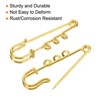Unique Bargains Metal Decorative DIY Women's Clothing Dress 3 Holes Sewing Brooch Pins 20 Pcs - 4 of 4