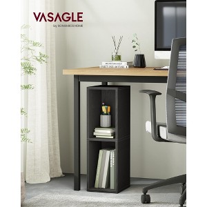 2-Tier Cube Bookcase, Open Shelf Organizer for Living Room/Office, Space-Saving Corner Design, Tool-Free Assembly - 1 of 4