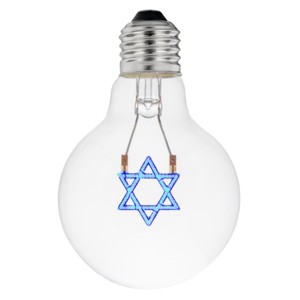 Novelty Lights LED Decorative Filament Light Bulb, G80 Globe, Medium E26 Base, Indoor/Outdoor Holiday String Light Replacement - 1 Pack - 1 of 4