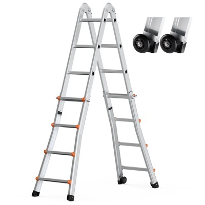 Cesicia Silver 13 FT Telescoping A Frame Ladder