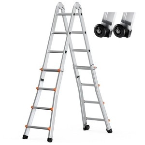 Cesicia Silver 13 FT Telescoping A Frame Ladder - 1 of 4