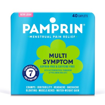 Pamprin Multi-Symptom Menstrual Pain Reliever Acetaminophen Caplets - 40ct