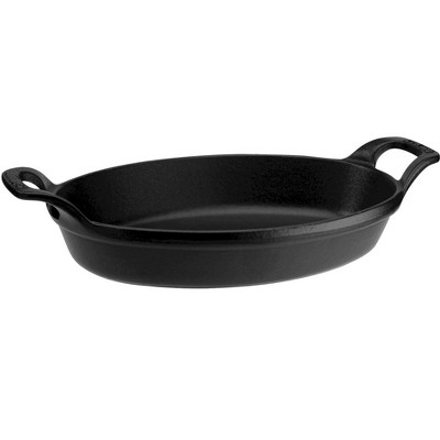 Staub Cast Iron 12.5-inch x 9-inch Oval Baking Dish - Matte Black