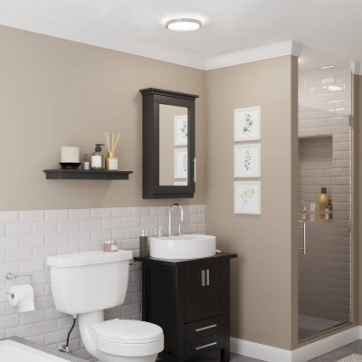 Sleek Brushed Nickel 11" Smart LED Flush Mount with Voice Control