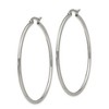 Black Bow Jewelry 2mm Stainless Steel Classic Round Hoop Earrings - 48mm (1 13/16 Inch) - 2 of 4