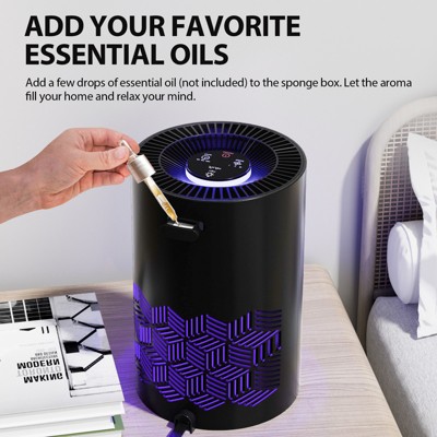FreAire Black HEPA Air Purifier with RGB Lights