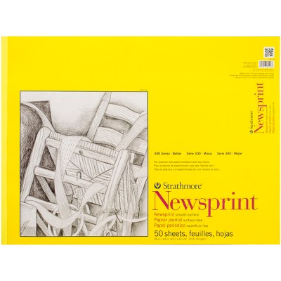 Photo 1 of Strathmore Smooth Newsprint Paper Pad 18"X24"-50 Sheets