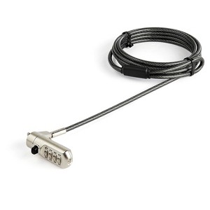 StarTech 6.5ft Laptop Cable Lock for Nano Slot Computer/Tablet/Device - Anti-Theft 4 Digit - 1 of 4