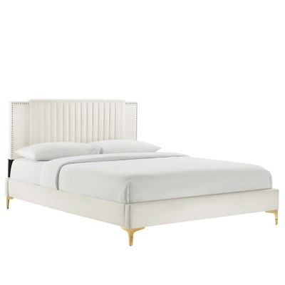 Modway Zahra Channel Tufted Performance Velvet Twin Platform Bed