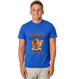 Fourth Of July Men's Suns Out Buns Out Hot Dog BBQ Funny T-Shirt - 1 of 4