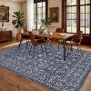 Coucheta Floral Rugs, Washable Soft Non Slip Area Rug for Living Room Bedroom, Distressed Vintage Stain Resistant Large Under Table Carpet - 3 of 4
