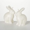 4.75"H Vance Kitira White Bunny Candle - Set of 2, White - 4 of 4