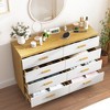 Resenkos White&Rosewood 8 Drawer Nursery Dresser for Bedroom, Chest of Drawers for Closet, Living Room, Hallway - 2 of 4
