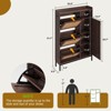 4-Tier Rattan Shoe Storage Cabinet with 3 Flip-Up Bins & Adjustable Shelves,Entryway Freestandin Shoe Organizer for Hallway Closet - 2 of 4