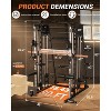 Home Gym All in One, 2200LBS Squat Rack Power Cage with Smith Bar, LAT Pull-Down, Cable Systems, Leg Hold-Down and More Attachments - 4 of 4