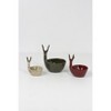 Set of Three Deer Shaped Bowls 11 Inch – Ceramic Holiday Decor by Kalalou - 2 of 4