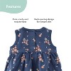 Baby Girl Rompers, 2pk - The Peanutshell® Navy Floral, Pink Navy, Newborn to 24 Months - 4 of 4