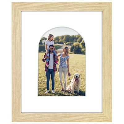 Americanflat 8" x 10" Picture Frame with Mat - Arch, Oval & Wavy Designs - Stylish Decor for Living Rooms, Dorms, Offices & More