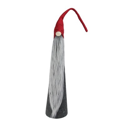 Northlight 33" Red and Gray Tall Slender Christmas Gnome Figurine