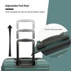 Vynxaria 3-Piece Green ABS Lightweight Luggage Set 20/24/28" with Two Hooks Spinner Wheels TSA Lock - 4 of 4