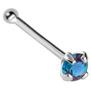 Jewelry Avalanche 22G 14K Gold Ball-end Nose Stud with Alexandrite Gemstone - 1 of 3