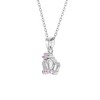 Girls' CZ Classic Crown Sterling Silver Necklace - In Season Jewelry - 2 of 4