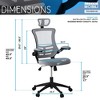 NicBex Mesh Office Chair with Wheels,Ergonomic Computer Chair with Lumbar Support,Swivel Desk Chair for Adult,Student - 3 of 4