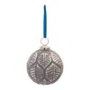 Etched Leaf Glass Ball Ornament (Set of 6) - 2 of 3